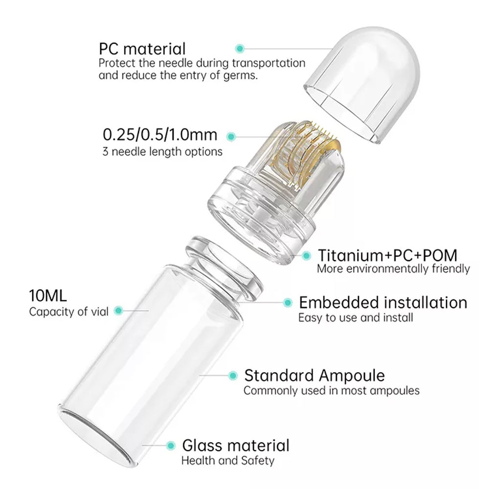 1PCS 64Pins Titanium Micro Nee - đánh giá và giá Derma Roller 0.25